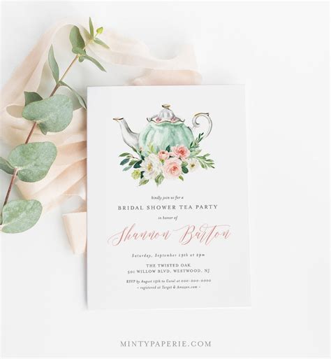 How To Organize A Tea Party Theme Bridal Shower Favors And More