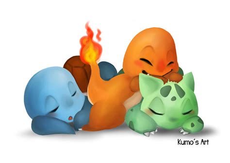 Squirtle Charmander And Bulbasaur By Kumito93 On Deviantart