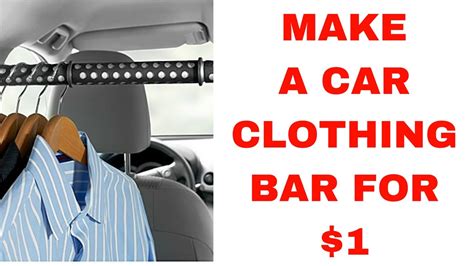Rack to hang clothes in a car. How To Make A Car Clothes Hanging Bar for $1 - YouTube