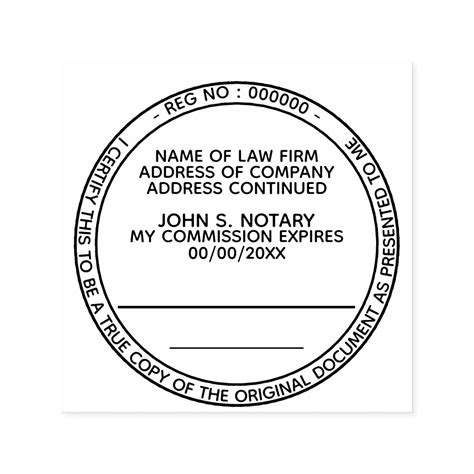 Certified True Copy Notary Public Law Round Black Self Inking Stamp