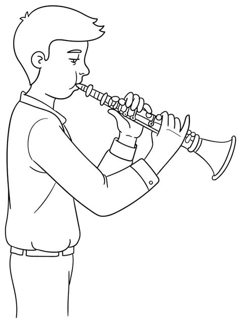 A Clarinet Coloring Page Free Printable Coloring Pages For Kids