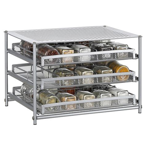 The insert can be used for storage of larger utensils or to hold an optional accessory such as a knife block, spice storage, or a roll holder (all sold separately). 3-Tier Tilt down 30 bottles Kitchen Spice Rack Organizer ...