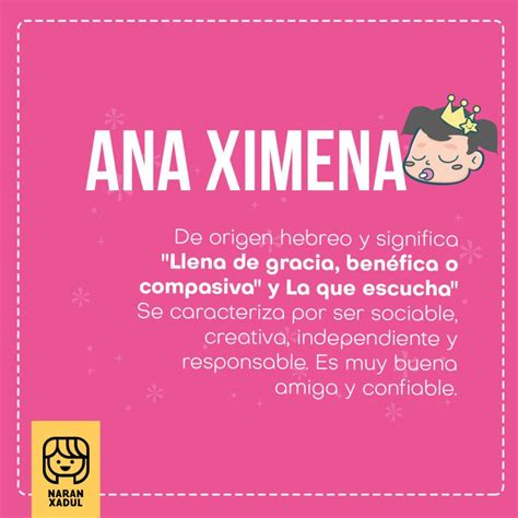 Significado Del Nombre Ana Ximena