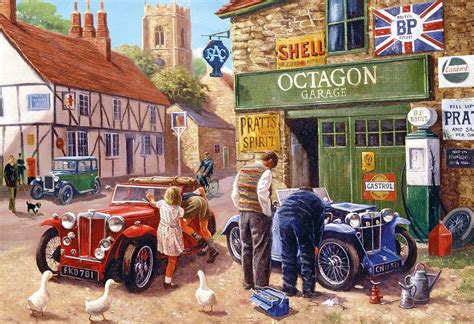Gibson Octagon Garage By Kevin Walsh 500pc Jigsaw Puzzle For Sale