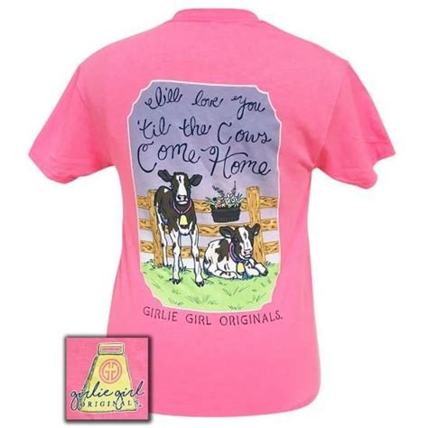 Girlie Girl Preppy Ill Love You Til The Cows Come Home T Shirt Home