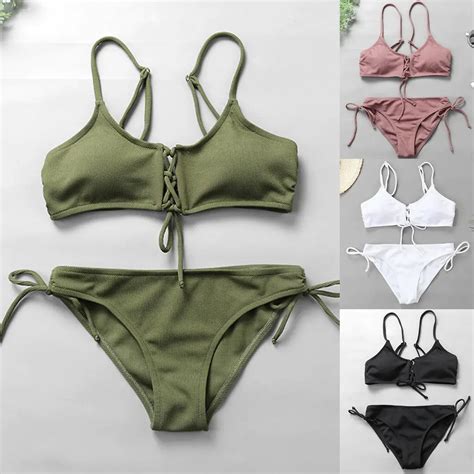 hirigin bikinis 2019 mujer new women swimsuit biquinis push up padded bra swimwear sexy bandage