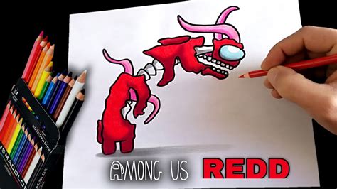 Como Dibujar Y Colorear A Redd De Among Us How To Draw Among Us Redd