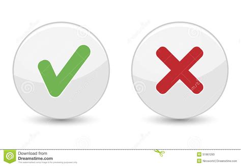 Yes Or No Icon Button Stock Vector Image 51961293