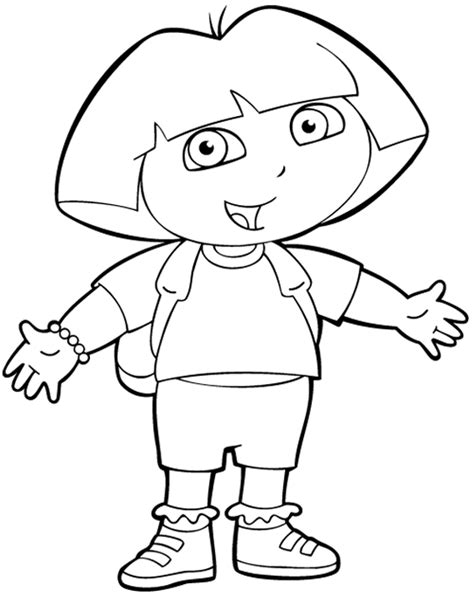 Dora The Explorer Sketch At Paintingvalley Explore Collection Of