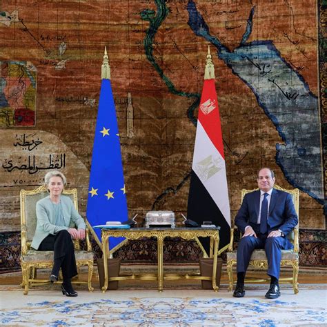 AB Komisyonu Başkanı Leyenle görüşen Mısır Cumhurbaşkanı Sisi