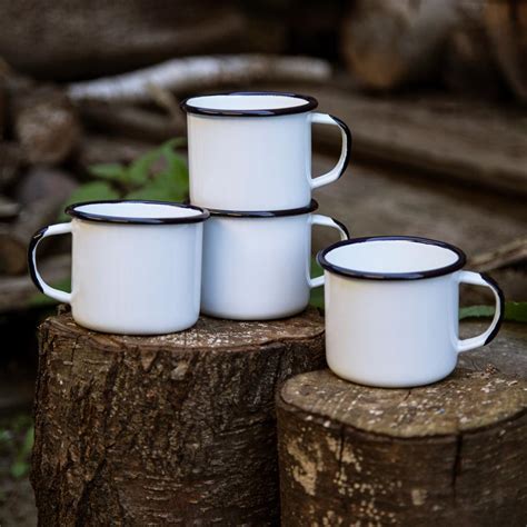 Our bigfoot ceramic coffee mugs come in two sizes (11 oz. 4 ENAMEL COFFEE MUGS | PLAIN - Emalco Enamelware