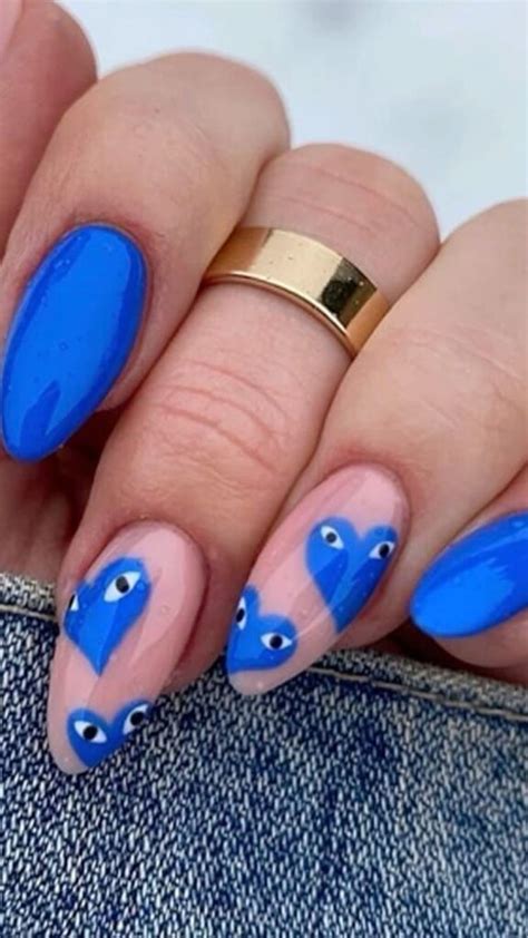 60 Beautiful Blue Nail Designs 2023 Bright Cures