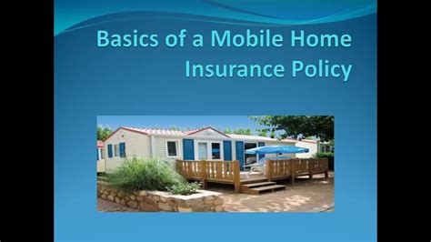 While manufactured homes and modular homes are both built in factories, they have very little in common beyond that. Basics of a Mobile Home Insurance Policy - YouTube