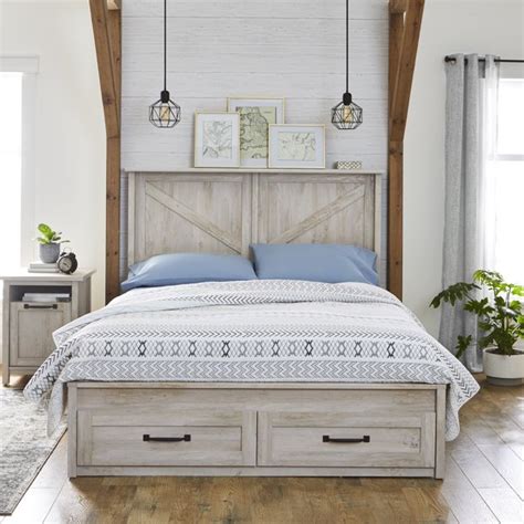 Better Homes And Gardens Modern Farmhouse Queen Platform Bed With Storage