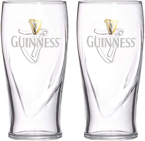 Official Guinness Irish Beer Glasses 20oz 1 Pint Set Of