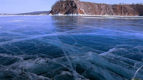 19 Turquoise Ice Of Lake Baikal Wallpapers Wallpaperboat