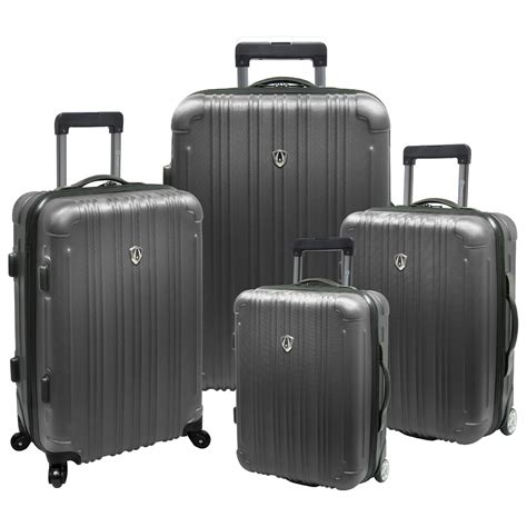 Traveler's Choice New Luxembourg 4pc Expandable Hard-sided Luggage Set Titanium