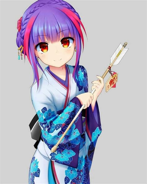 Pin On Anime Girl Wearing Yukata