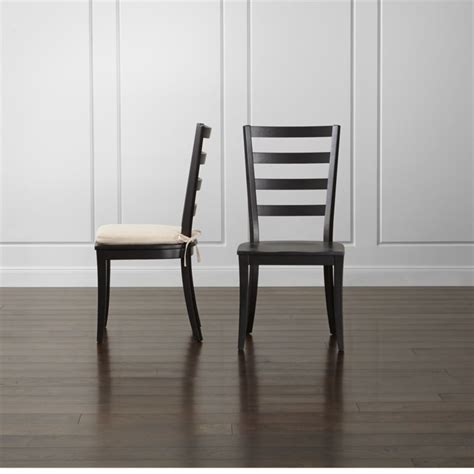 This dining chair features a barrel design with. Harper Black Ladder Back Wood Dining Chair and Sand ...