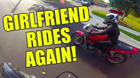 girlfriend rides motorcycle again dual vlog youtube