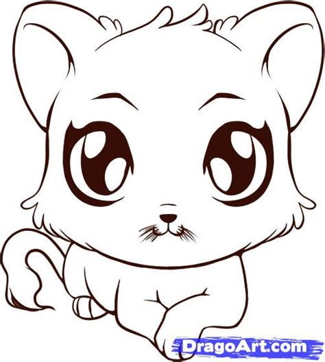 Big Eye Cute Baby Animal Drawings Easy Drawing Picture Of Animals At