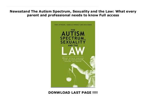 Newsstand The Autism Spectrum Sexuality And The Law What Every Pa