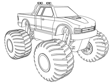 Monster Truck Muy Facil Dibujos Para Colorear Y Imprimir PDMREA