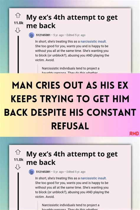 Man Cries Out As His Ex Keeps Trying To Get Him Back Despite His Constant Refusal In 2024