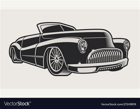 A Vintage Classic Car Royalty Free Vector Image