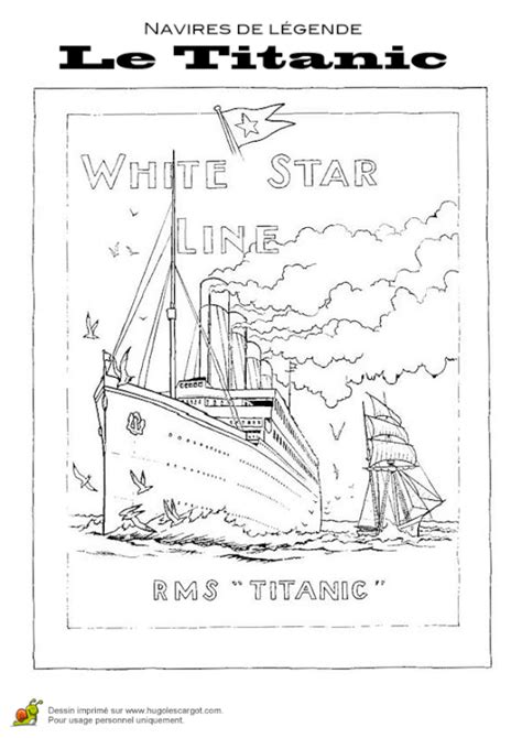 Coloriage Dun Navires De Légende Le Titanic