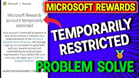 Microsoft Rewards Account Temporary Restricted Microsoft Rewards Hot