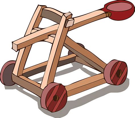 40 Cartoon Of The Medieval Catapults Stock Illustrations Royalty Free