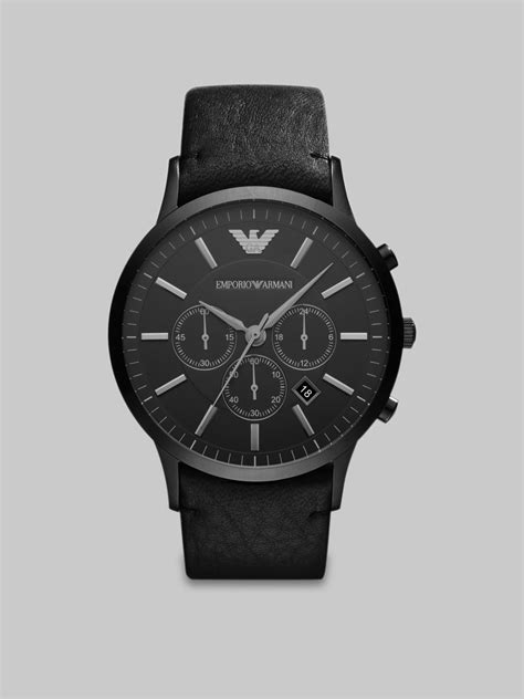 Последние твиты от armani (@armani). Emporio Armani Leather Chronograph Watch in Black for Men ...