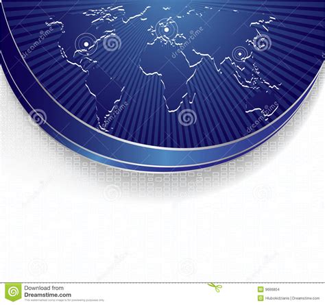 Vector Bright Banner With World Map Stock Vector - Illustration of