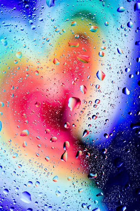 Drops Gradient Multicolored Macro Wet Hd Phone Wallpaper Peakpx