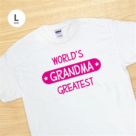 Custom Print World S Greatest Grandma White Adult Large T Shirt