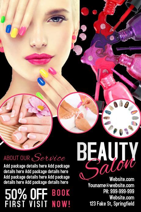 Copy Of Beauty Salon Poster 200 Nail Salon Customizable Design