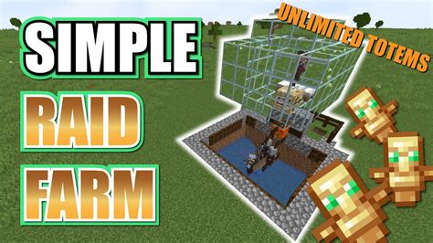 Easy Raid Farm Minecraft Totem Of Undying Farm Youtube