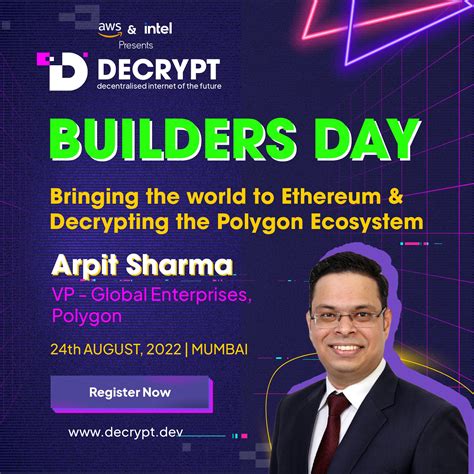 Decrypt On Twitter Catch Arpits8 Vice President Of 0xpolygon Talk