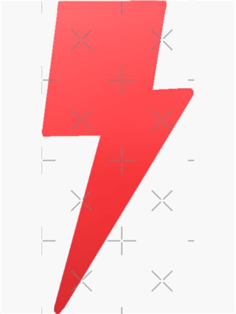 Red Lightning Bolt 2 Sticker For Sale By Pastelwing Redbubble