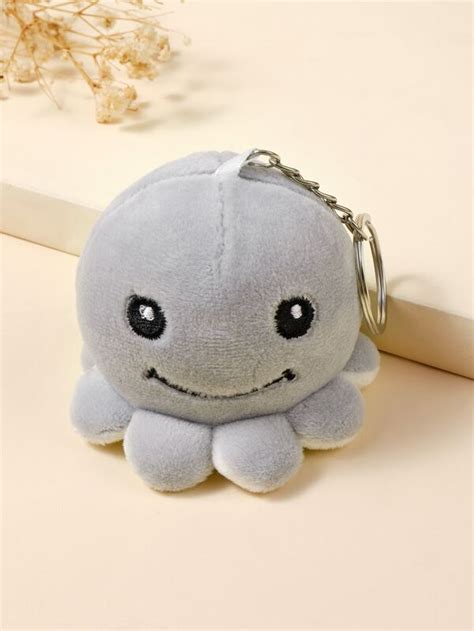 Pc Women Fuzzy Octopus Charm Cute Keychain For Daily Decoration