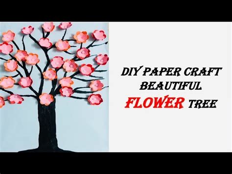 Diy How To Make Beautiful Flower Tree Paper Craft Home Decor Wall