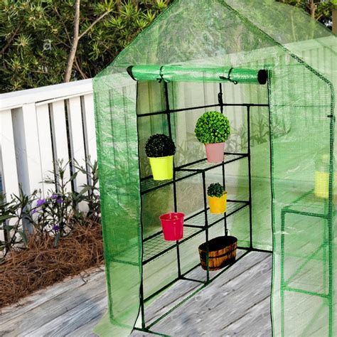 Backyard Expressions 2 Tier Portable Walk In Greenhouse