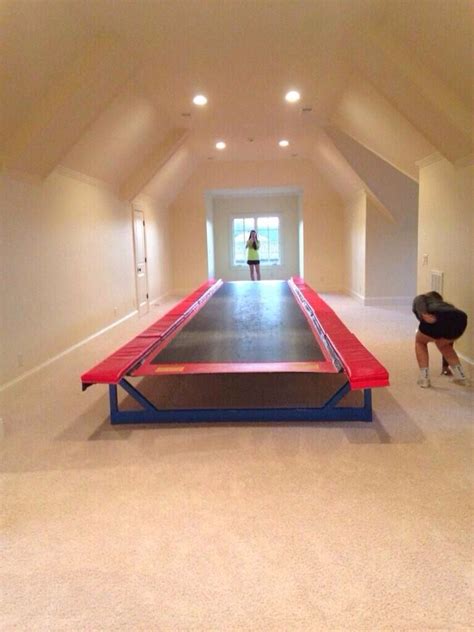 A trampoline not only keeps your kids away from spending too much time on playing video games, but there are also a lots of health benefits of jumping on a trampoline for the people of any age. Pin by Jessie O'Shea on Home | Gymnastics room, Indoor ...