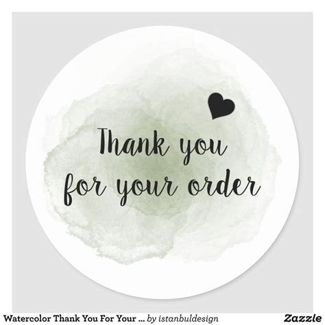 Arguably, one of the most common thank you emails is the one that reaches users right after they purchase. Watercolor Thank You For Your Order Sticker | Zazzle.com in 2020 | Business stickers, Handmade ...