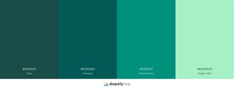 Green Color Palette Inspirations With Names And Hex Codes Inside Colors