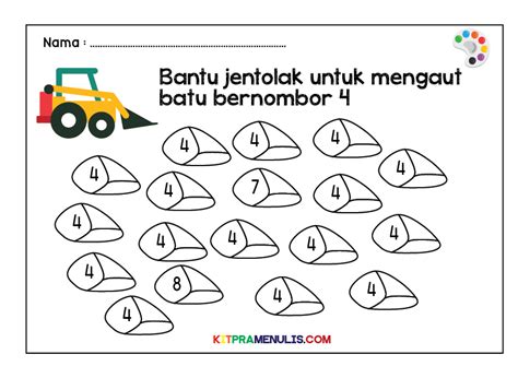 Learn them so you know them for my quiz: Warna Nombor 1 Hingga 10 Tema Jentolak-04 | KitPraMenulis