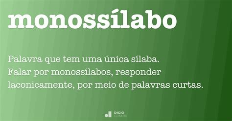 O Que é Uma Monossílaba