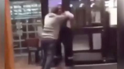 store manager beats woman after she refuses to leave pizza shop