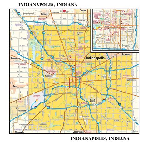 Indianapolis Metro Wall Map